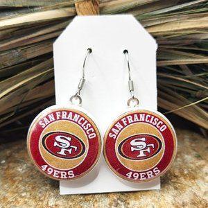 San Francisco 49ers Earrings NFL Football Souvenir Game Day Accessories Dangle